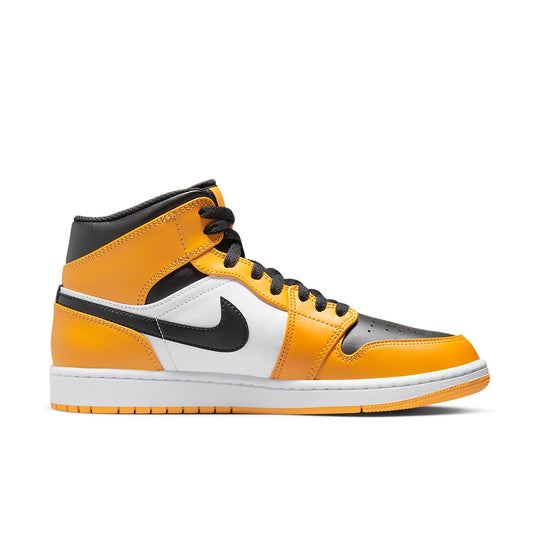 NEW Men's Sz 7-14 Nike Air Jordan 1 Mid Casual Taxi Yellow Toe 554724-701