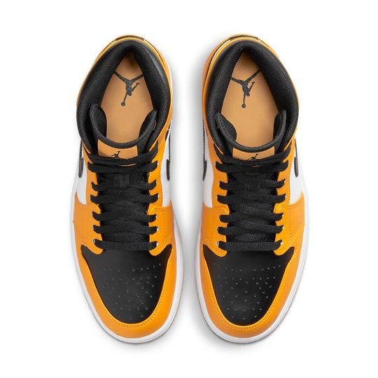 NEW Men's Sz 7-14 Nike Air Jordan 1 Mid Casual Taxi Yellow Toe 554724-701