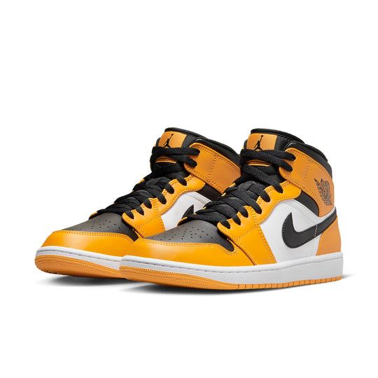 NEW Men's Sz 7-14 Nike Air Jordan 1 Mid Casual Taxi Yellow Toe 554724-701