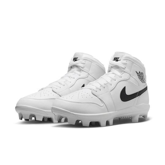 NEW Men's Sz 13 Nike Air Jordan 1 Retro MCS Baseball Cleats White AV5354-101 NL