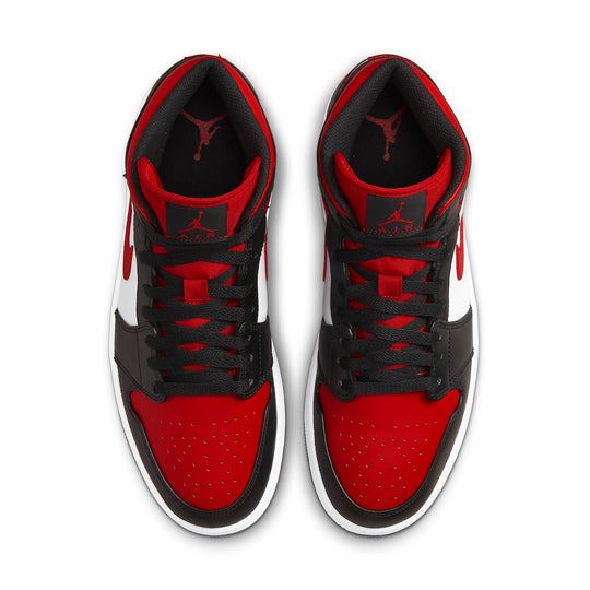 NEW Men's Sz 9-11.5 Nike Air Jordan 1 Mid Banned 'Bred Toe' 554724-079