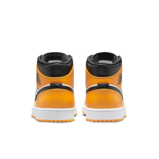 NEW Men's Sz 7-14 Nike Air Jordan 1 Mid Casual Taxi Yellow Toe 554724-701