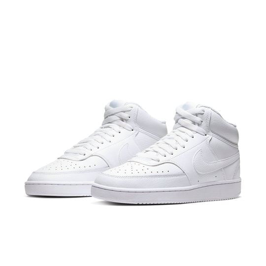 NEW Women's Sz 8.5 Nike Court Vision Mid Sneaker Triple White CD5436-100