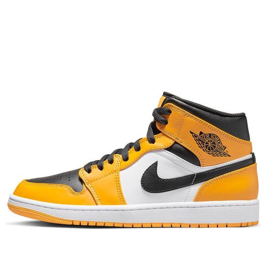 NEW Men's Sz 7-14 Nike Air Jordan 1 Mid Casual Taxi Yellow Toe 554724-701