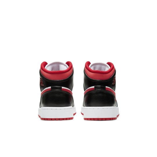 NEW Youth/WMNS Sz 4Y/5.5W Air Jordan 1 Mid Black Red White DJ4695-122