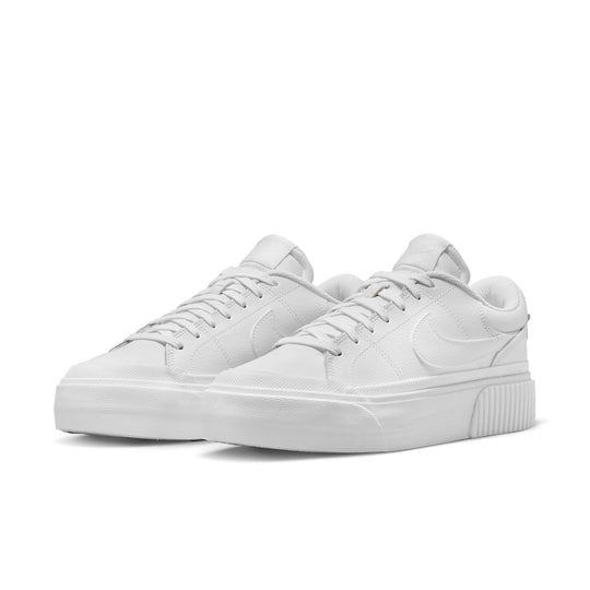 NEW Women's Sz 8-8.5 Nike Court Legacy Lift Sneakers Triple White DM7590-101