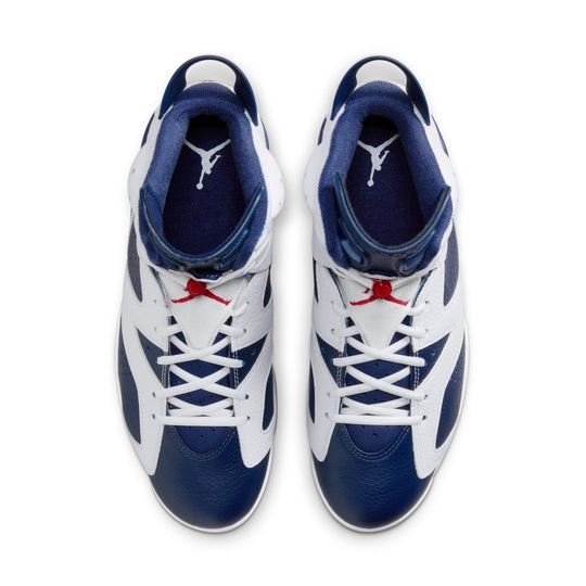 NEW Men's Sz 9.5-10 Nike Air Jordan 6 Retro Olympic 2024White/Navy CT8529-164 NL