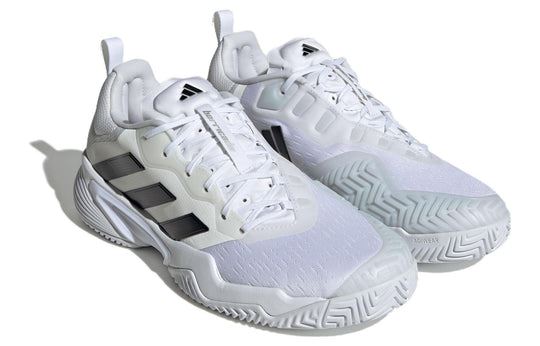 NEW Men's Sz 13 adidas Barricade Tennis Shoes White Black Silver ID1548 NL