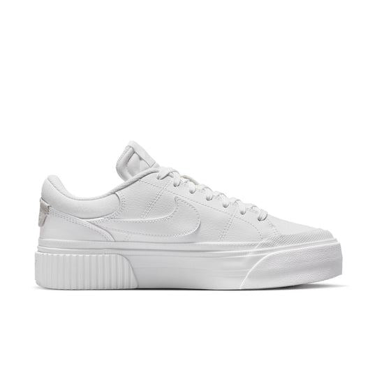 NEW Women's Sz 8-8.5 Nike Court Legacy Lift Sneakers Triple White DM7590-101