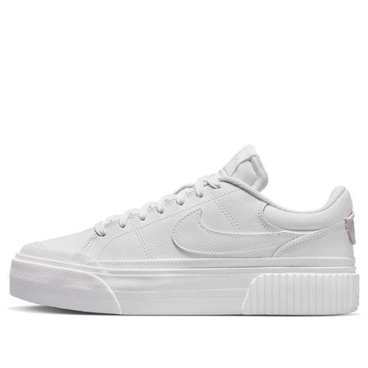 NEW Women's Sz 8-8.5 Nike Court Legacy Lift Sneakers Triple White DM7590-101