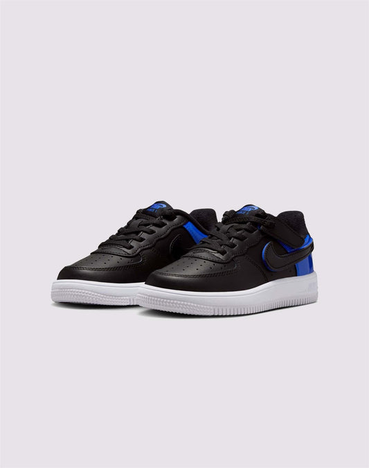 NEW Youth/WMNS Sz 6C-7C Nike Air Force 1 Low EasyOn (TD)  Black Blue HF0961-001