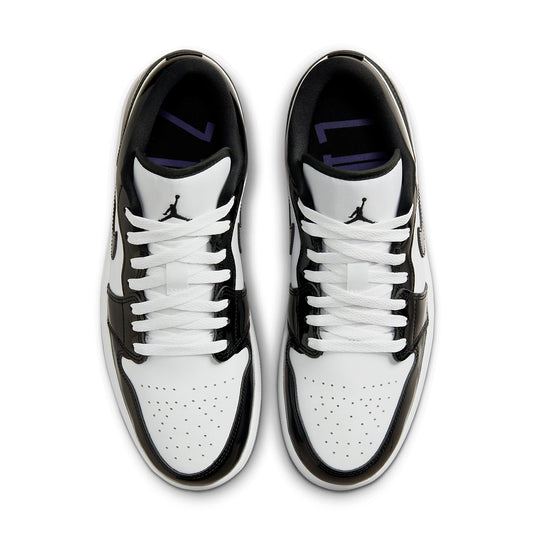 NEW Men's Sz 12 Nike Air Jordan 1 Low SE Concord Sneaker Balck White DV1309-100