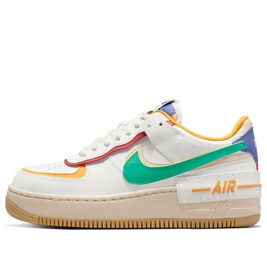 NEW Women's Sz 7.5 Nike Air Force 1 Shadow Sneaker White Green CI0919-118 RB
