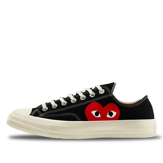 NEW Men's Sz 7 Converse x COMME des GARCONS PLAY Chuck 70 Low BlackWhite 150206C