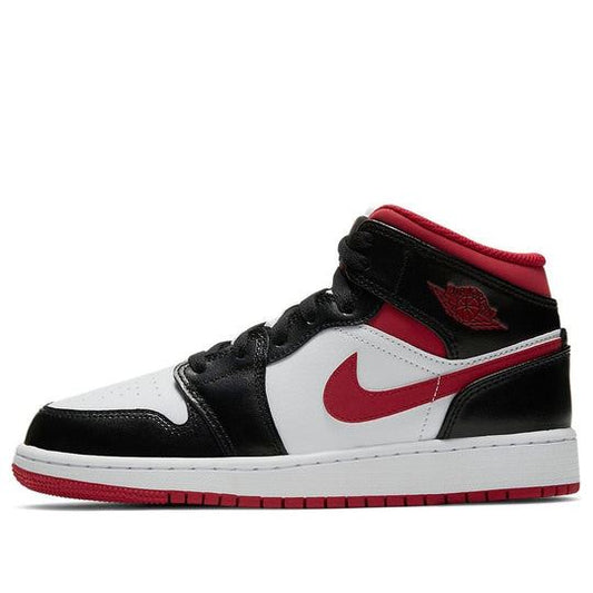 NEW Youth/WMNS Sz 4Y/5.5W Air Jordan 1 Mid Black Red White DJ4695-122