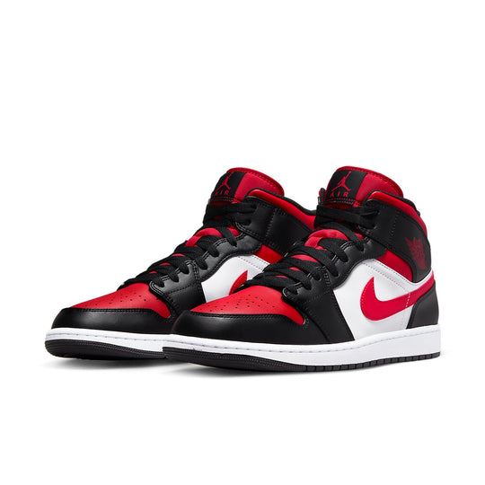 NEW Men's Sz 9-11.5 Nike Air Jordan 1 Mid Banned 'Bred Toe' 554724-079